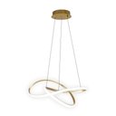 Ver imagem 5 de Lustre Luminaria Pendente Moderno para Sala de Estar Led Curve Infinito Dourado 40w 3 em 1 Bivolt