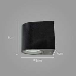 Arandela Dots 1 Foco Facho Dl158B Preta P/MR16 Bella St2723 - 2 Arandela Dots 1 Foco Facho Dl158B Preta P/MR16 Bella St2723 - 2