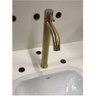 Torneira Banheiro Básica Dourada Gold Escovada Luxo Simples - 2