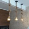 Luminaria Pendente Corda Sisal Kit 5 Uni Iluminaçao Sala Quarto Cozinha Recepçao Loja Casa Comercio  - 14