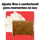 Ver imagem 7 de Kit 2 Poltronas Sofá Reclinável Londres com 2 Puff Banqueta Almofadado Corino e Linho Bege - Arkell