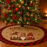 Saia Tapete Base Árvore de Natal Modelo 2 Decoração Papai Noel Enfeite Natalino Luxo Luvinco - 8