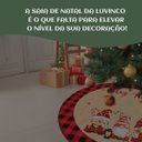 Ver imagem 2 de Saia Tapete Base Árvore de Natal Modelo 2 Decoração Papai Noel Enfeite Natalino Luxo Luvinco