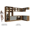 Ver imagem 6 de Armário de Cozinha Completa de Canto 546cm Rustic/Cinza Lux Madesa 05
