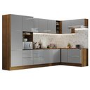 Ver imagem 3 de Armário de Cozinha Completa de Canto 546cm Rustic/Cinza Lux Madesa 05