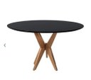 Ver imagem 1 de Mesa de Jantar Base Estrela Tampo Preto 100cm ***SOMENTE A MESA, SEM AS CADEIRAS