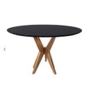 Ver imagem 1 de Mesa de Jantar Base Estrela Tampo Preto 100cm ***SOMENTE A MESA, SEM AS CADEIRAS