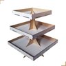 Torre Porta Doces 3 Andares com Bandejas em Mdf Branco - 1