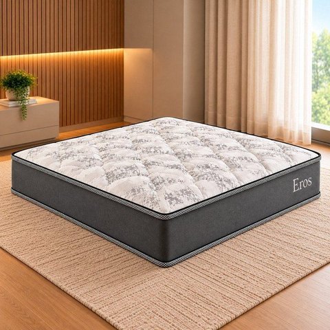 Colchão Molas Ensacadas 22cm 1,98m 1,58m Eros Yescasa Cinza