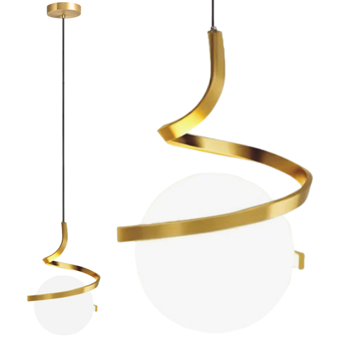 Luminária Pendente Teto 160cm Jabuticaba Globo Vidro 15cm Metal E27 Gimpo Kjdd-e-061:dourado