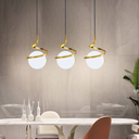 Ver imagem 5 de Luminária Pendente Teto 160cm Jabuticaba Globo Vidro 15cm Metal E27 Gimpo Kjdd-e-061:dourado