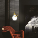 Ver imagem 4 de Luminária Pendente Teto 160cm Jabuticaba Globo Vidro 15cm Metal E27 Gimpo Kjdd-e-061:dourado