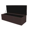 Kit Cabeceira + Calçadeira Baú Capitonê Livia 140cm Casal para Cama Box Corino Marrom - Gat Magazine - 6