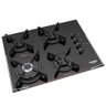 Cooktop a Gás Dako Turbo Glass 4 Bocas Tripla Chama Preto Bivolt - 2