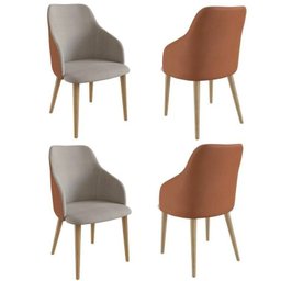 Kit 4 Cadeiras para Sala de Jantar Anne Yescasa - 1 Kit 4 Cadeiras para Sala de Jantar Anne Yescasa - 1