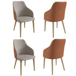 Cadeira para Sala de Jantar Escritório Estofada Madeira Maciça Couríssimo Anne Yescasa - 1 Cadeira para Sala de Jantar Escritório Estofada Madeira Maciça Couríssimo Anne Yescasa - 1