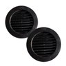Kit 2 Grades de Ventilação Encaixe 150 Mm Preta com Tela Ac&a Brasil Kit Duas Unidades Grades de Ven - 1