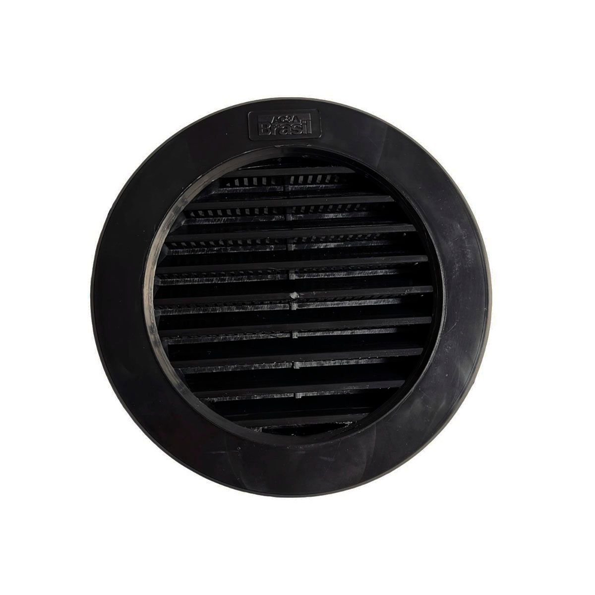 Kit 2 Grades de Ventilação Encaixe 150 Mm Preta com Tela Ac&a Brasil Kit Duas Unidades Grades de Ven - 2