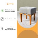 Ver imagem 6 de Puff Quadrado Apolo Decorativo Multiuso - Linho Cinza