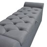 Recamier Baú Calçadeira para Cama Box Queen 150 Cm Dubai Suede Cinza - Lh Móveis - 8