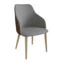 Ver imagem 4 de Kit 4 Cadeiras Couríssimo e Linho para Sala de Jantar Anne Yescasa