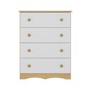 Ver imagem 5 de Cômoda Infantil 65cm com 4 Gavetas Realeza Multimóveis Mp4433 Madeirado/branco Madeirado/branco