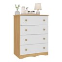 Ver imagem 2 de Cômoda Infantil 65cm com 4 Gavetas Realeza Multimóveis Mp4433 Madeirado/branco Madeirado/branco