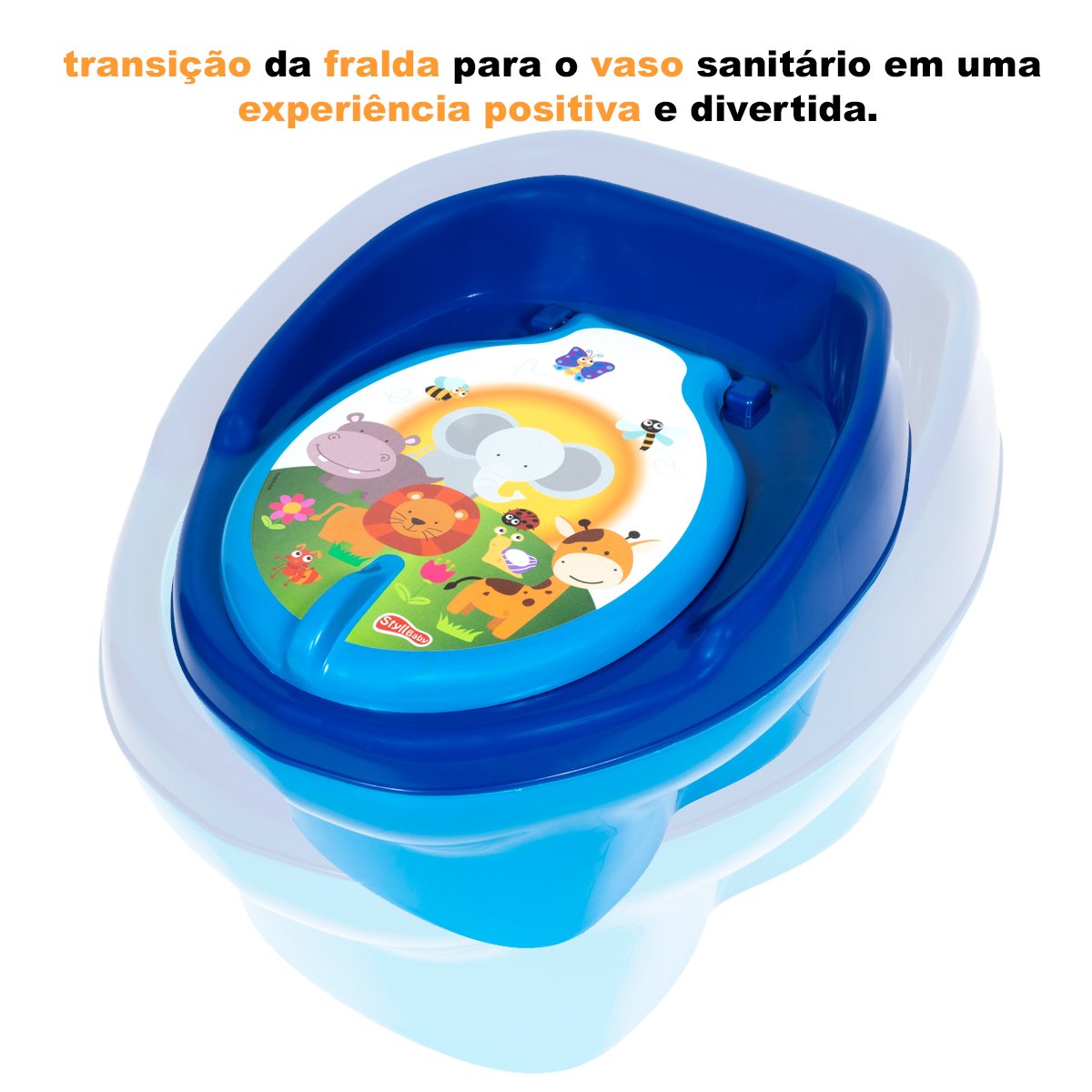 Troninho Bichinho Clássico Cor: Azul Bic/azul Bebe - 4