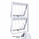 Ver imagem 2 de Vitrô Alumínio Branco Maxim Ar c/Grade 2 Seções Vertical - 120x60