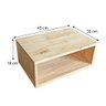 Rack de TV Industrial de Ferro e Madeira Style Square 2 Nichos e 1 Nicho Gaveta Natural e Branco - 5