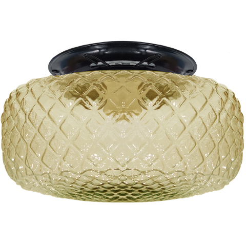 Plafon Colonial Aluminio Preto Drops Bico de Jaca Ambar