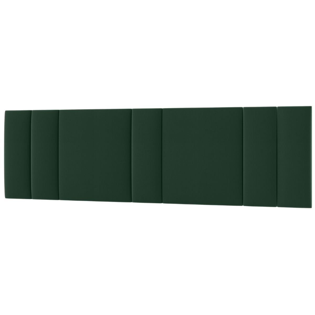 Cabeceira Estofada Iluminação Led Cama Casal King Size 200cm:veludo Verde