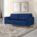 Ver imagem 6 de Sofá Living Biagio Veludo 1,70m com Pés Madeira Sala Luxo:azul - Pr - 183