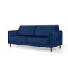 Sofá Living Biagio Veludo 1,70m com Pés Madeira Sala Luxo:azul - Pr - 183 - 4
