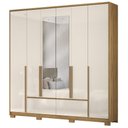 Ver imagem 2 de Guarda Roupa Casal 217cm com Espelho Denali Freijó/Off Z17 - Mpozenato