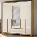 Ver imagem 1 de Guarda Roupa Casal 217cm com Espelho Denali Freijó/Off Z17 - Mpozenato