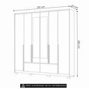 Ver imagem 4 de Guarda Roupa Casal 217cm com Espelho Denali Freijó/Off Z17 - Mpozenato