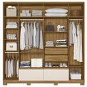 Ver imagem 5 de Guarda Roupa Casal 217cm com Espelho Denali Freijó/Off Z17 - Mpozenato