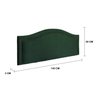 Cabeceira Casal Estofada para Cama Box Curva Luxo com Tachas 140x60cm - 3