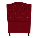 Ver imagem 1 de Cabeceira de Cama Box Princesa Solteiro 90 Cm Botão Strass Suede Vermelho Eli Móveis