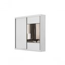Ver imagem 1 de Guarda Roupa Casal Versatto 2 Portas de Bater 8 Gavetas MDF-MDP com Espelho Neve Móveis Novo