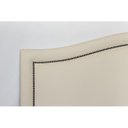Ver imagem 4 de Cabeceira Casal 140x60cm Estofada para Cama Box com Tachas Curva Luxo Branco Off White/Fumê