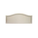 Ver imagem 2 de Cabeceira Casal 140x60cm Estofada para Cama Box com Tachas Curva Luxo Branco Off White/Fumê