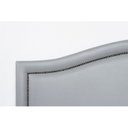 Ver imagem 4 de Cabeceira Casal 140x60cm Courino Curva Luxo Cinza/Fumê