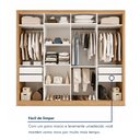 Ver imagem 7 de Closet Casal sem Portas 4 Gavetas Florença Yescasa Marrom/Carvalho