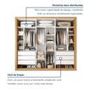 Ver mais imagens de Closet Casal sem Portas 6 Gavetas Itália Yescasa Branco/Carvalho