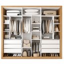 Ver imagem 2 de Closet Casal sem Portas 6 Gavetas Itália Yescasa Branco/Carvalho
