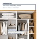 Ver imagem 4 de Closet Casal sem Portas 6 Gavetas Itália Yescasa Branco/Carvalho