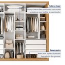 Ver imagem 6 de Closet Casal sem Portas 6 Gavetas Itália Yescasa Branco/Carvalho
