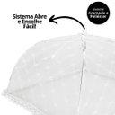 Ver imagem 7 de Kit 2 Protetor Mosquiteiro Malha Tule Dobrável Renda Prime 40cm X 40cm - Tuut